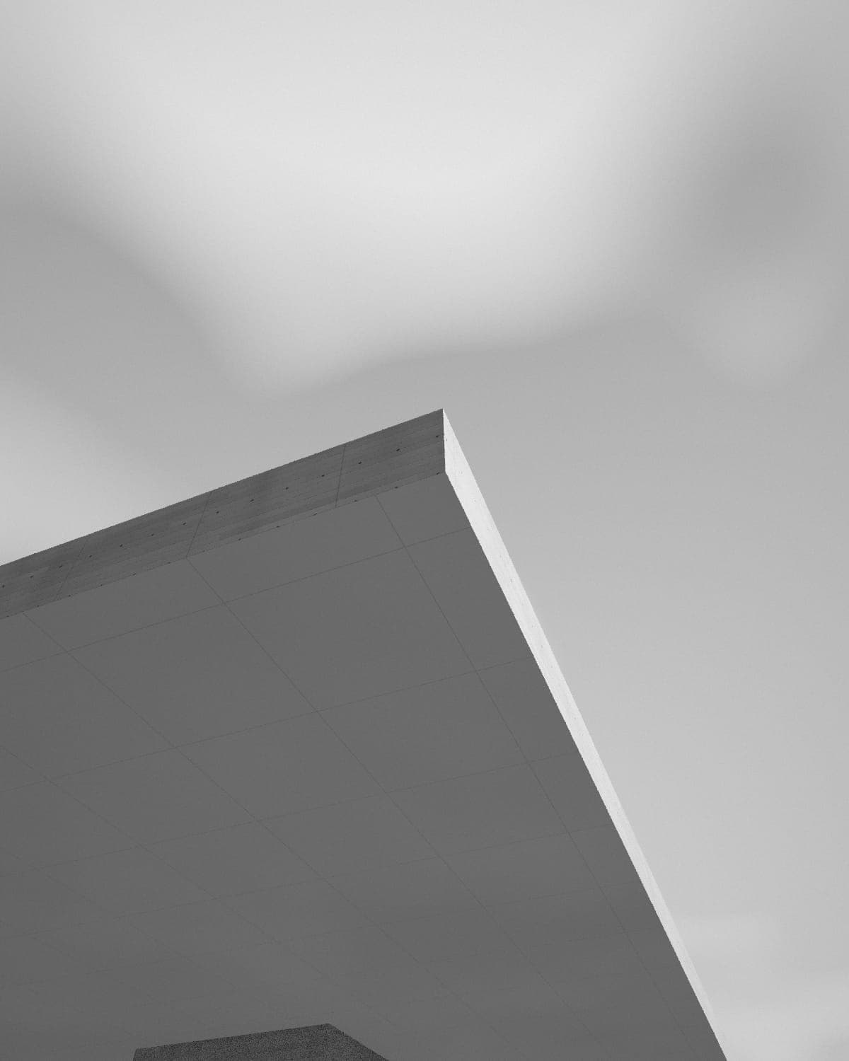 The roof edge cantilevering 18 m over the quay